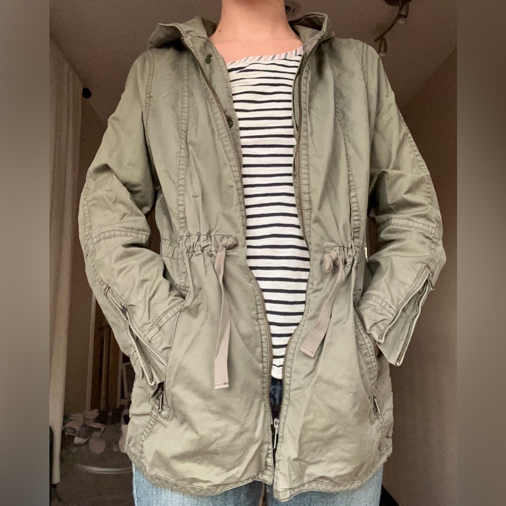 Army green parka